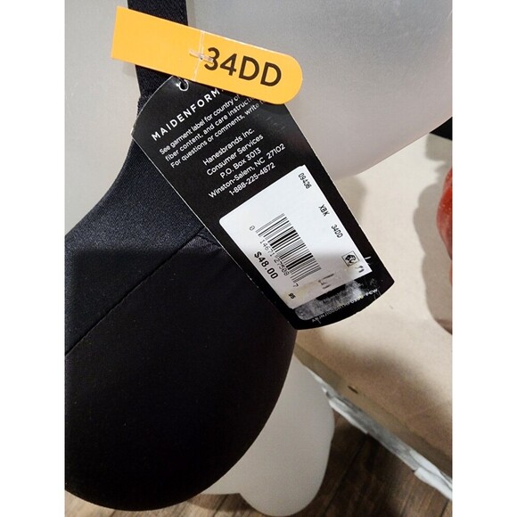 Maidenform 09436 Everyday Underwire Lined Full Coverage Bra Size 34DD Black - Picture 3 of 6